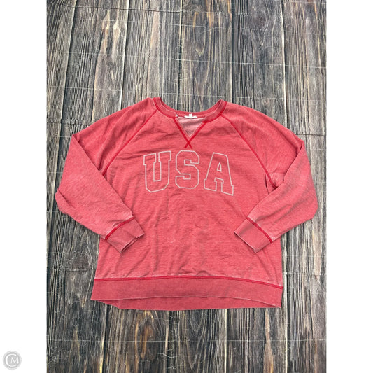 Top Long Sleeve By Maurices In Red, Size: 2x