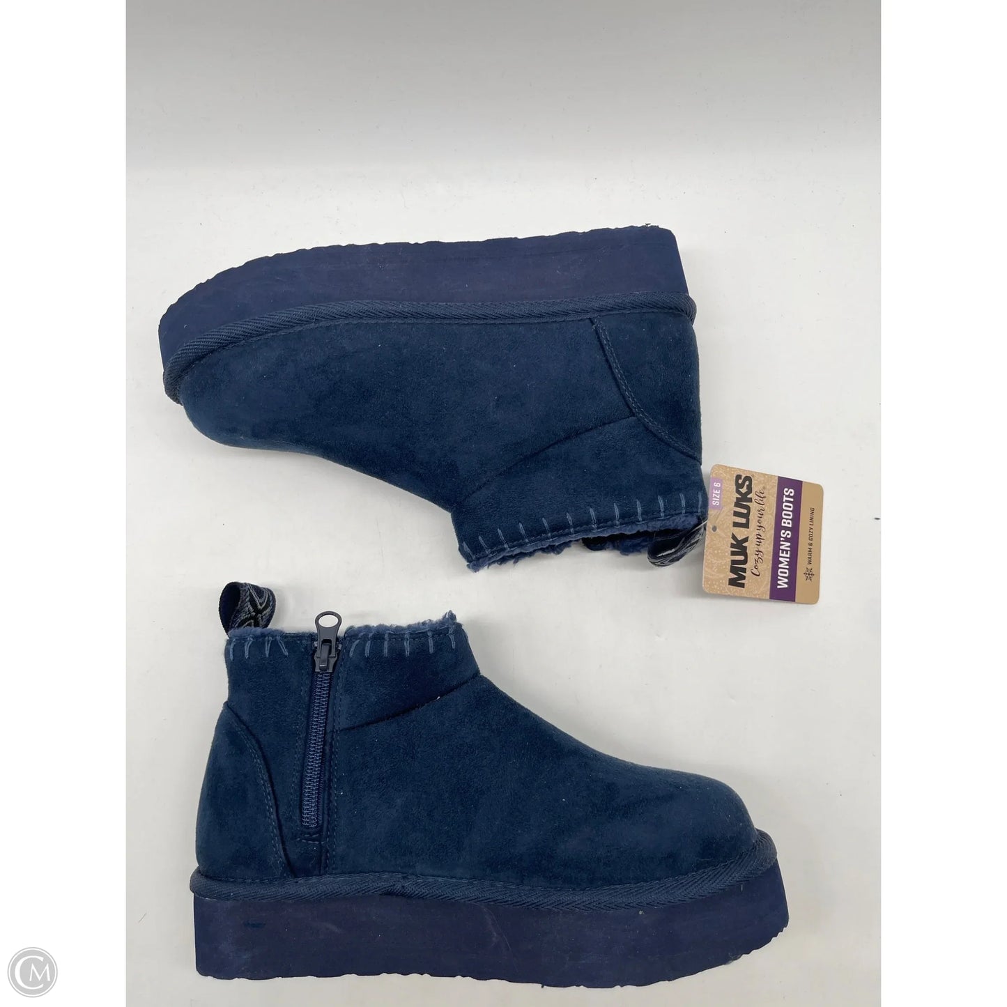 Boots Ankle Flats By Muk Luks In Navy, Size: 6
