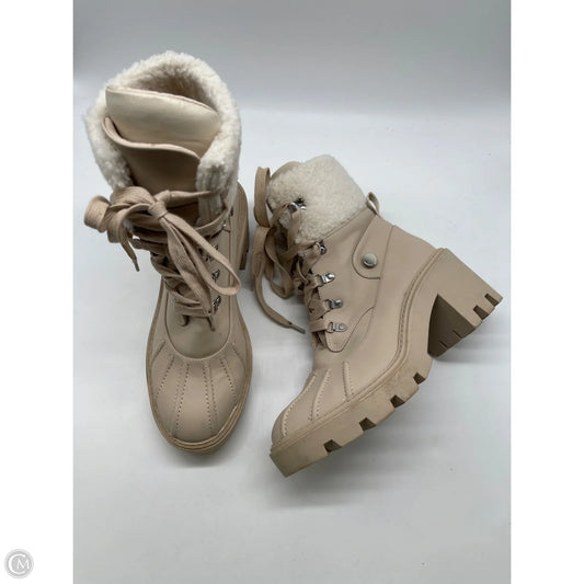 Boots Ankle Heels By Steve Madden In Cream, Size: 9