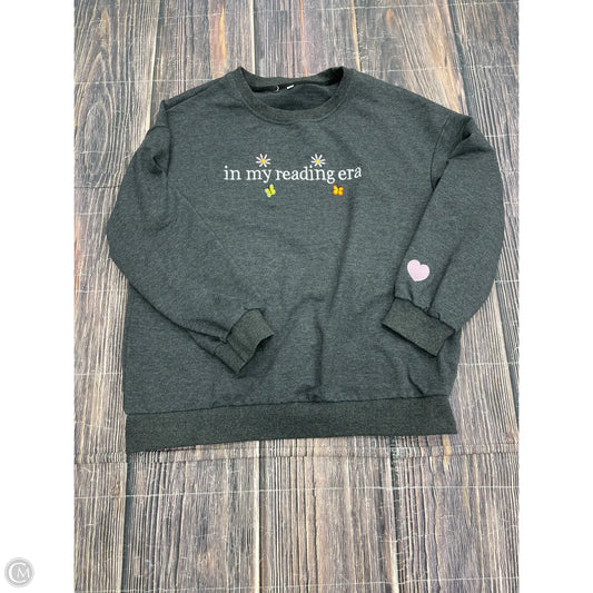 Sweatshirt Crewneck By Clothes Mentor In Grey, Size: L