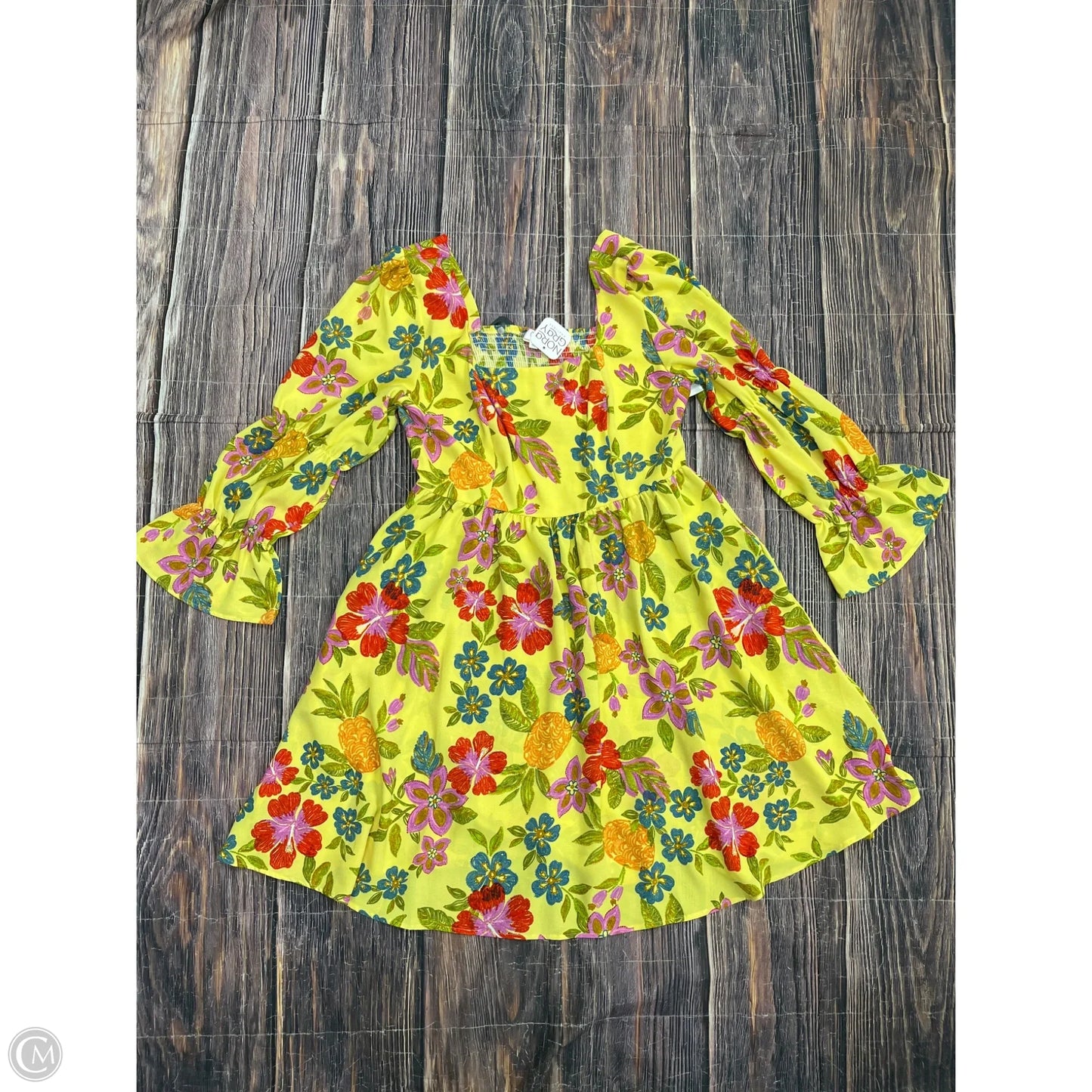 Dress Casual Short By Oddi In Yellow, Size: 1x