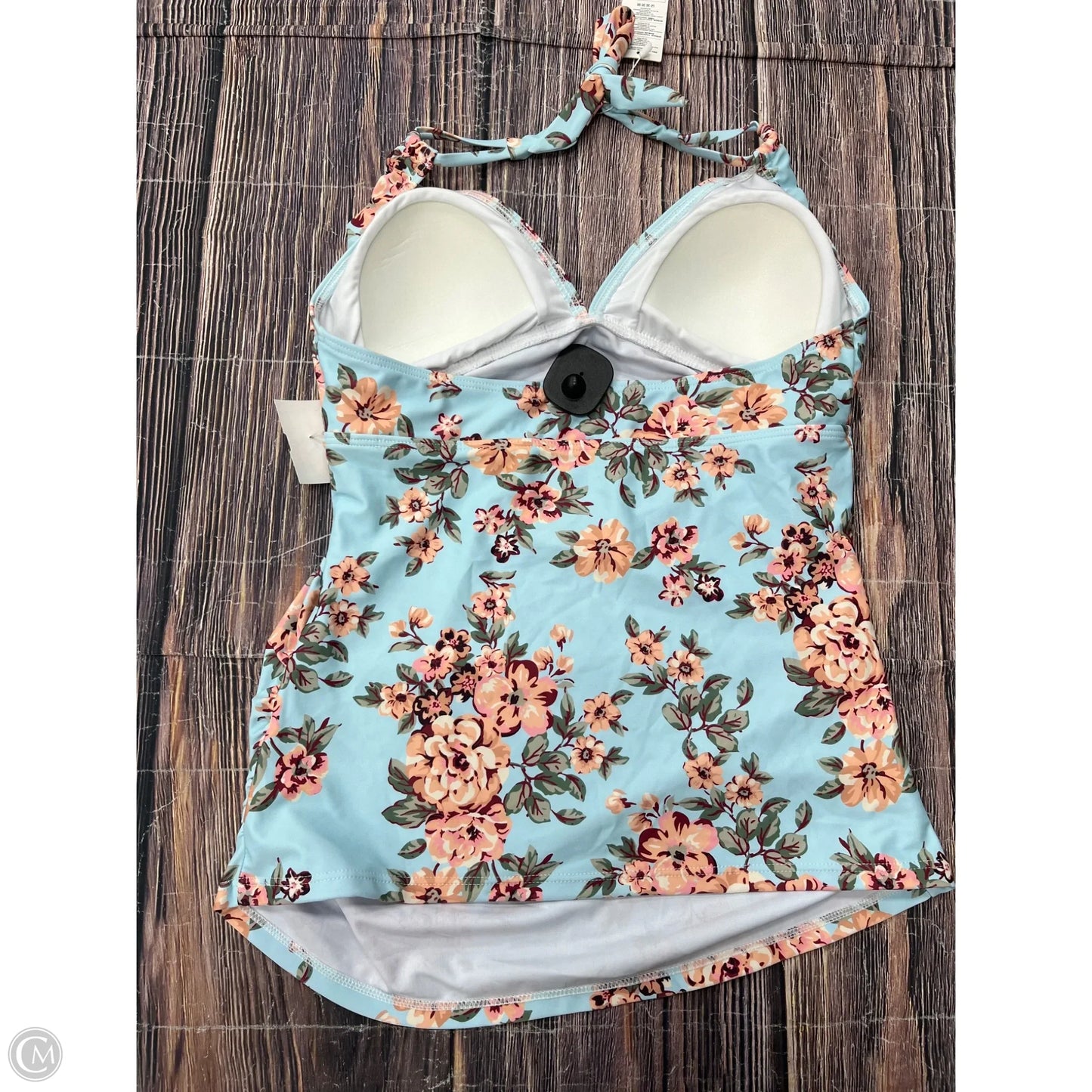 Swimsuit Top By Clothes Mentor In Blue, Size: L