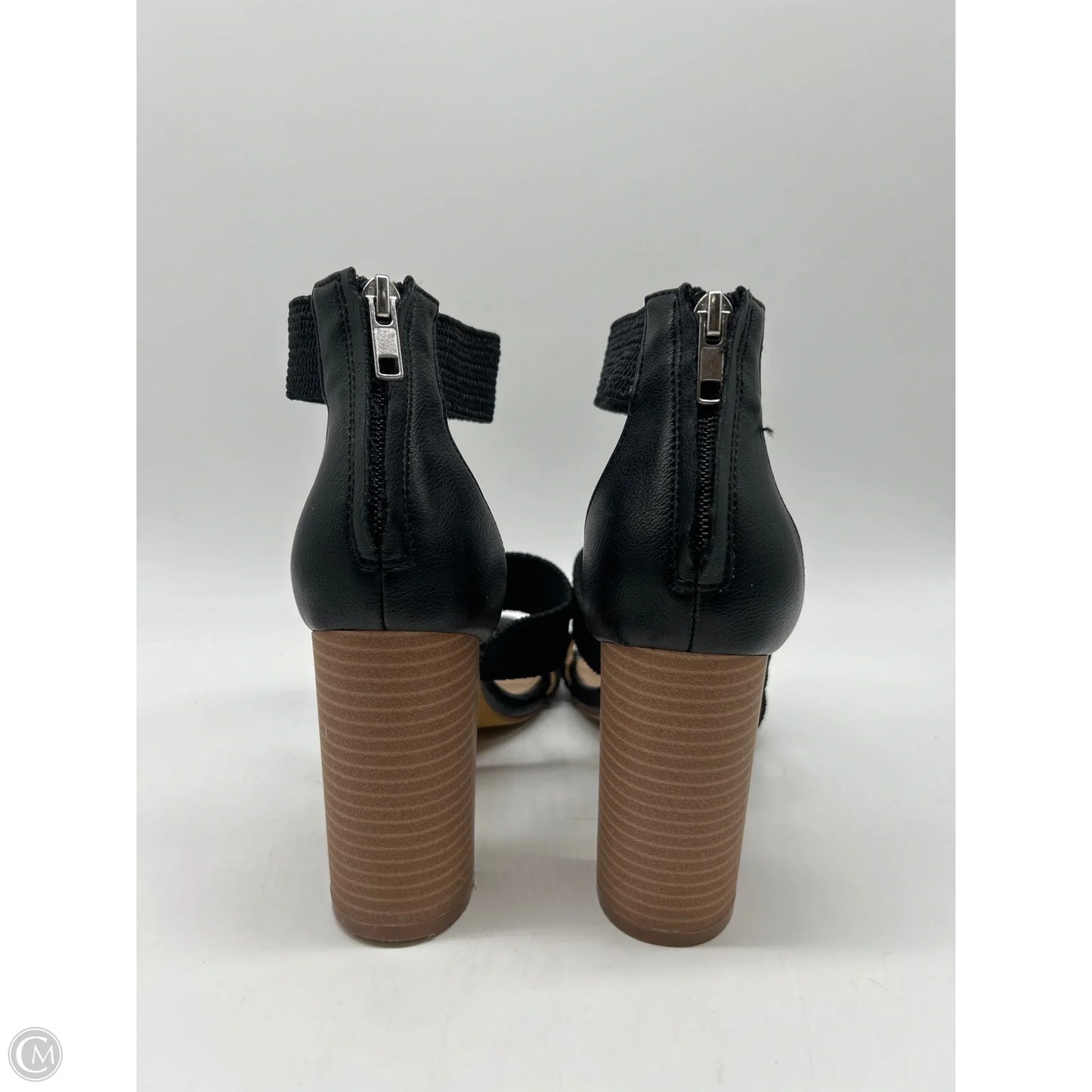 Sandals Heels Block By Oasis Society In Black, Size: 8.5