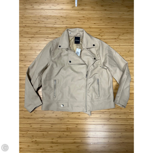 Jacket Moto By Me Jane In Tan, Size: 1x