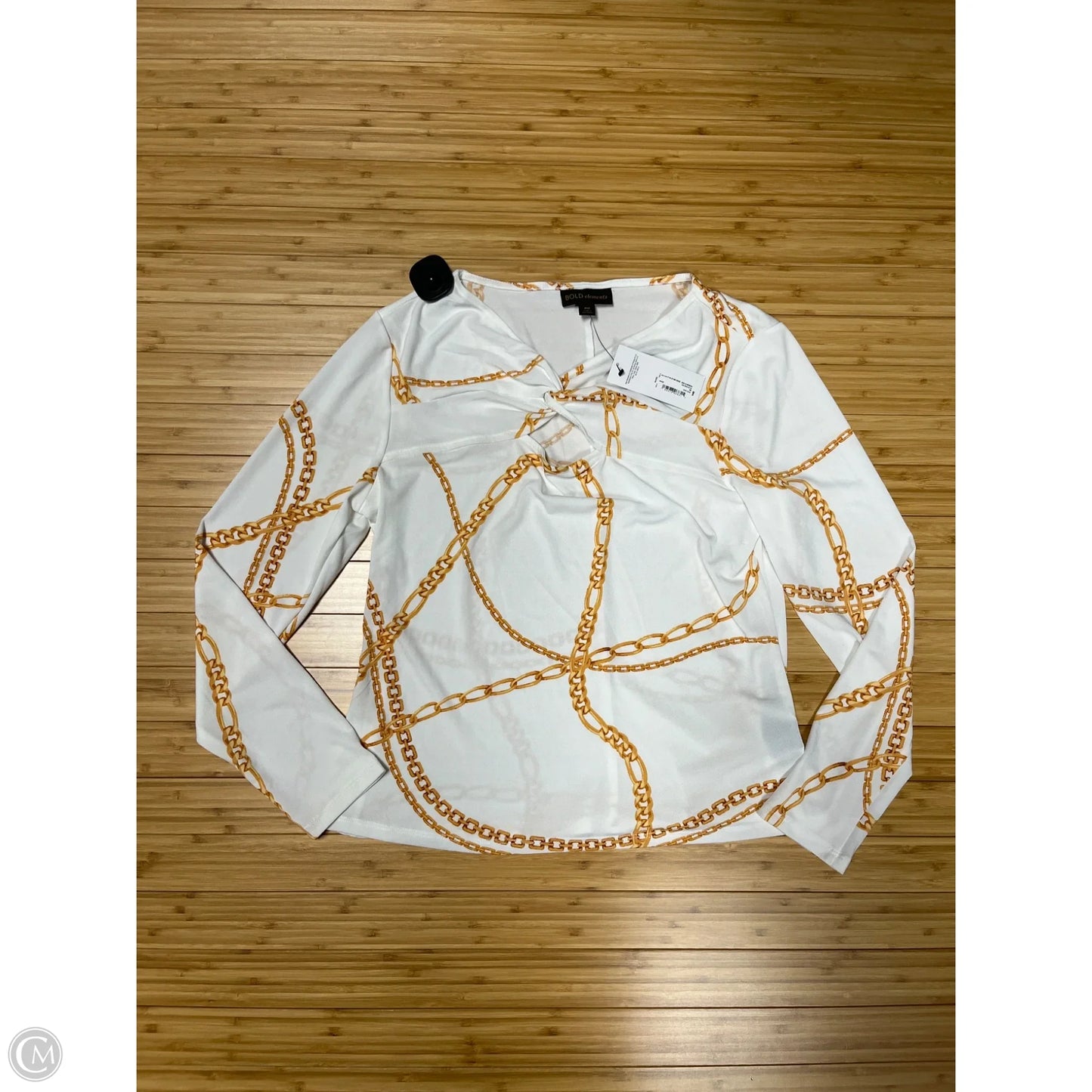 Top Long Sleeve By Bold Elements In White, Size: Mp