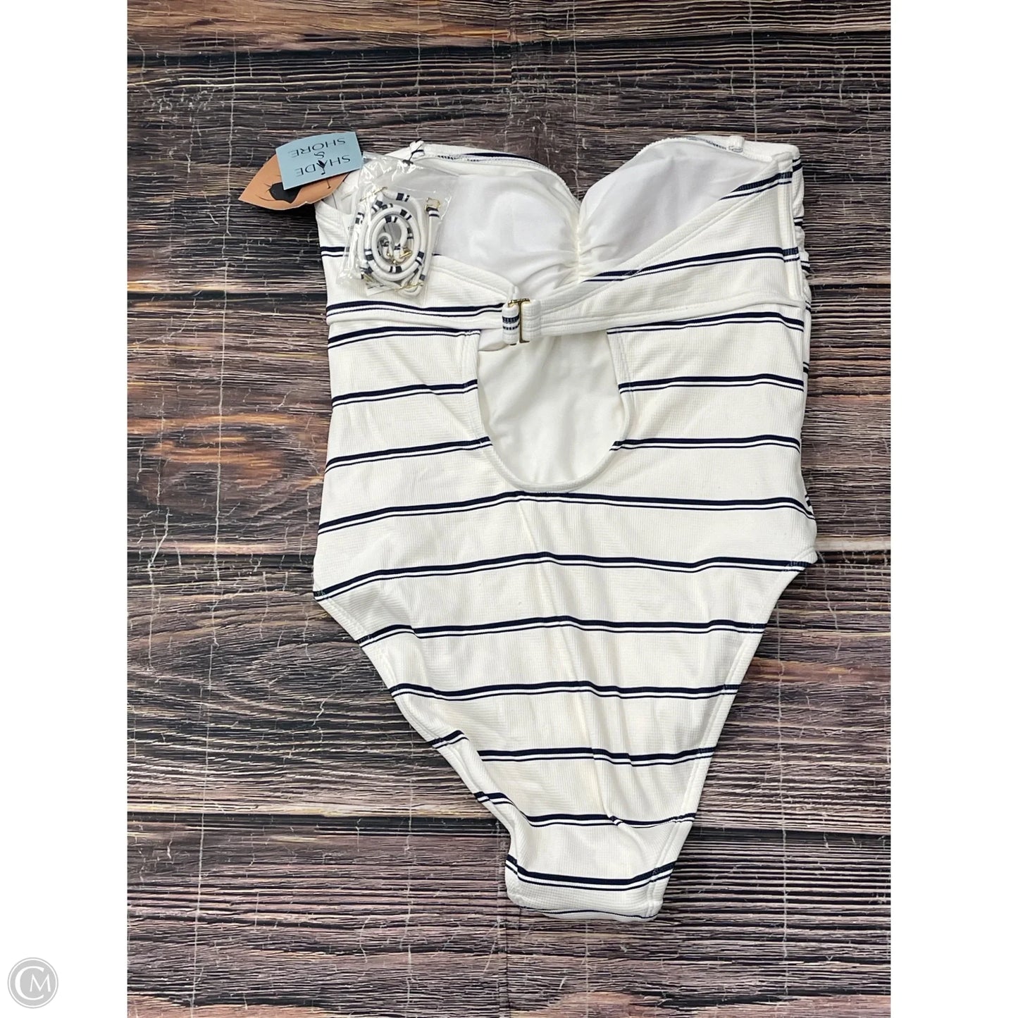 Swimsuit By Shade & Shore In Blue & Cream, Size: L