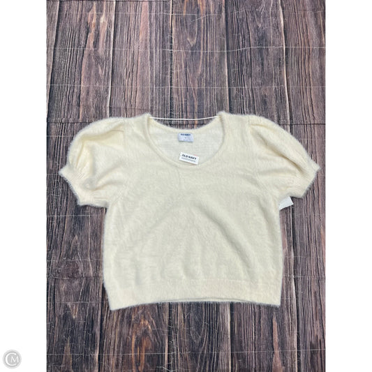 Sweater Short Sleeve By Old Navy In Cream, Size: 1x