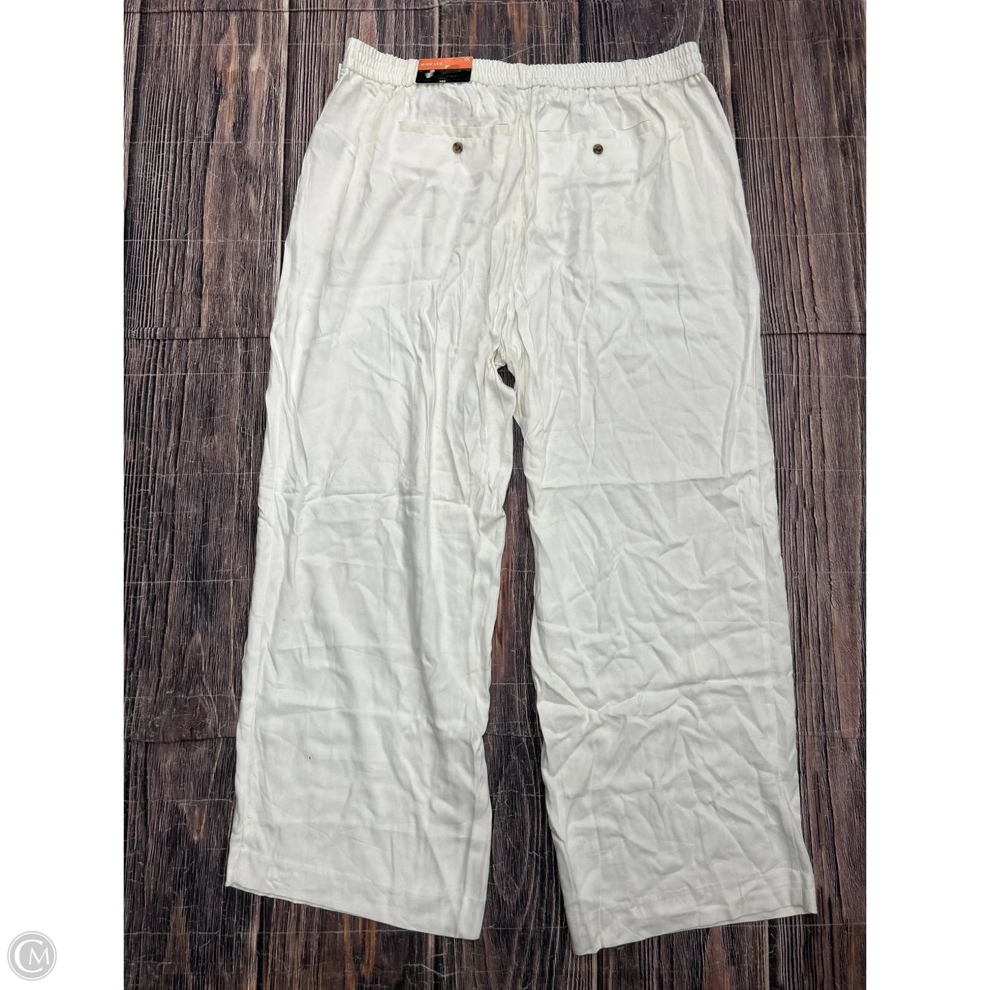 Pants Wide Leg By Worthington In White, Size: 1x