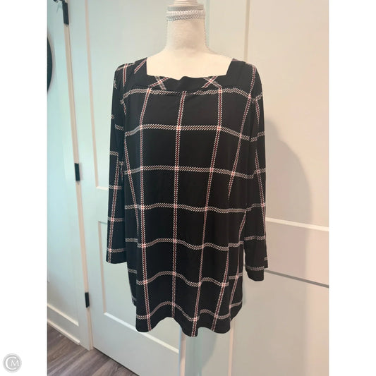 Top Long Sleeve By Liz Claiborne In Black, Size: Xl