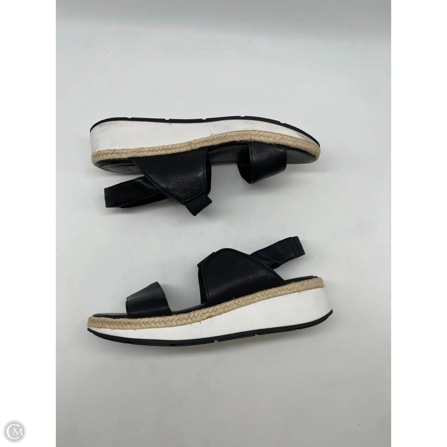 Sandals Heels Wedge By Eileen Fisher In Black, Size: 8.5