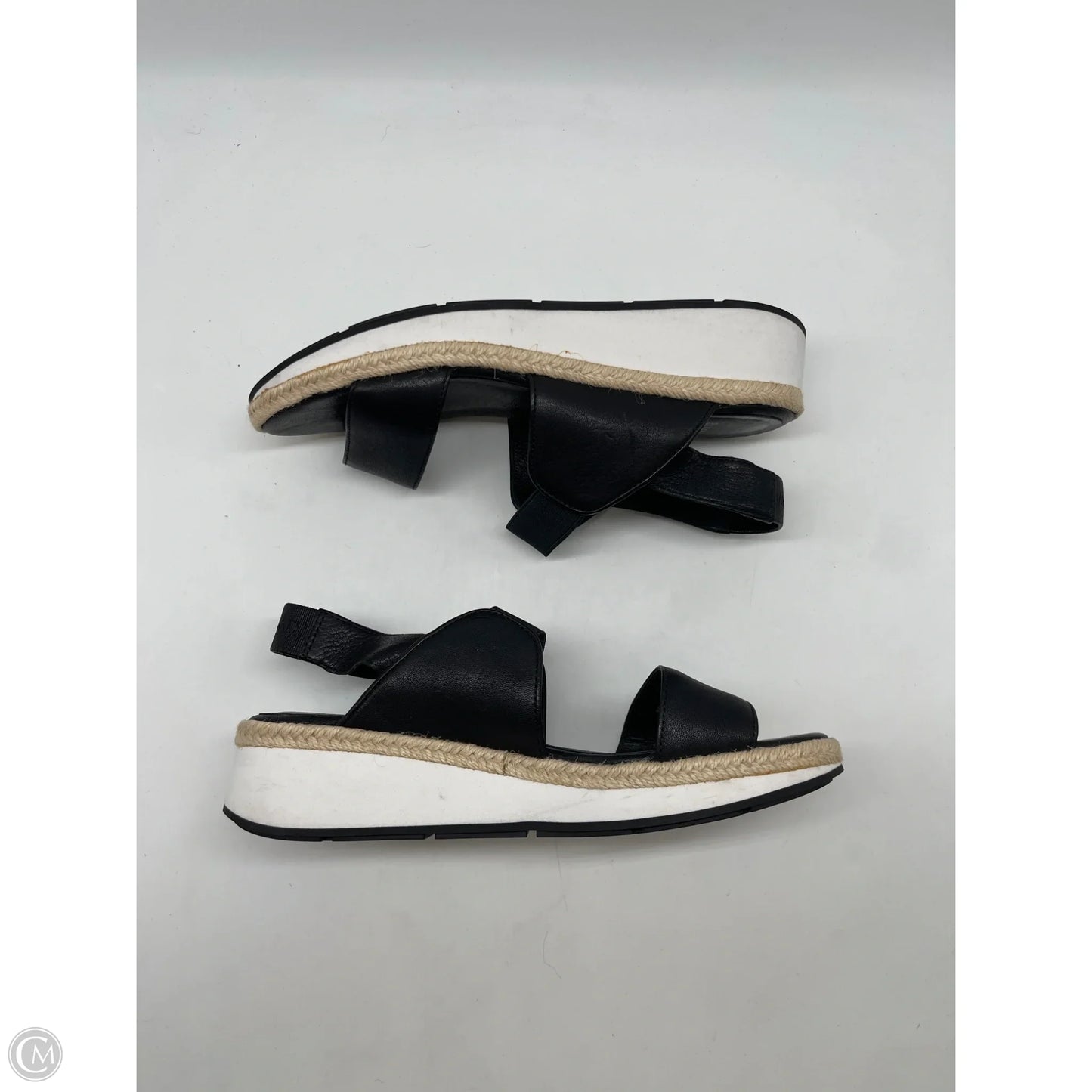 Sandals Heels Wedge By Eileen Fisher In Black, Size: 8.5