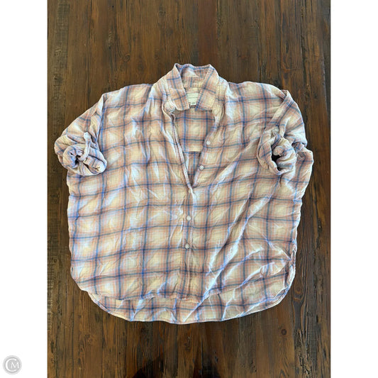 Top Long Sleeve By American Eagle In Pink, Size: M