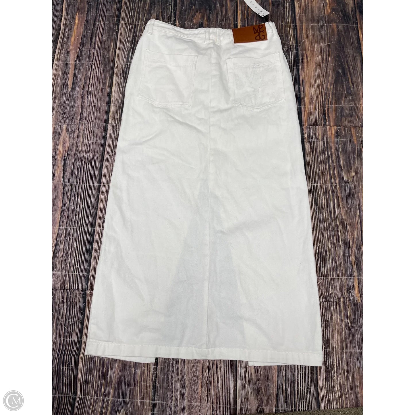 Skirt Maxi By Missguided In White Denim, Size: L