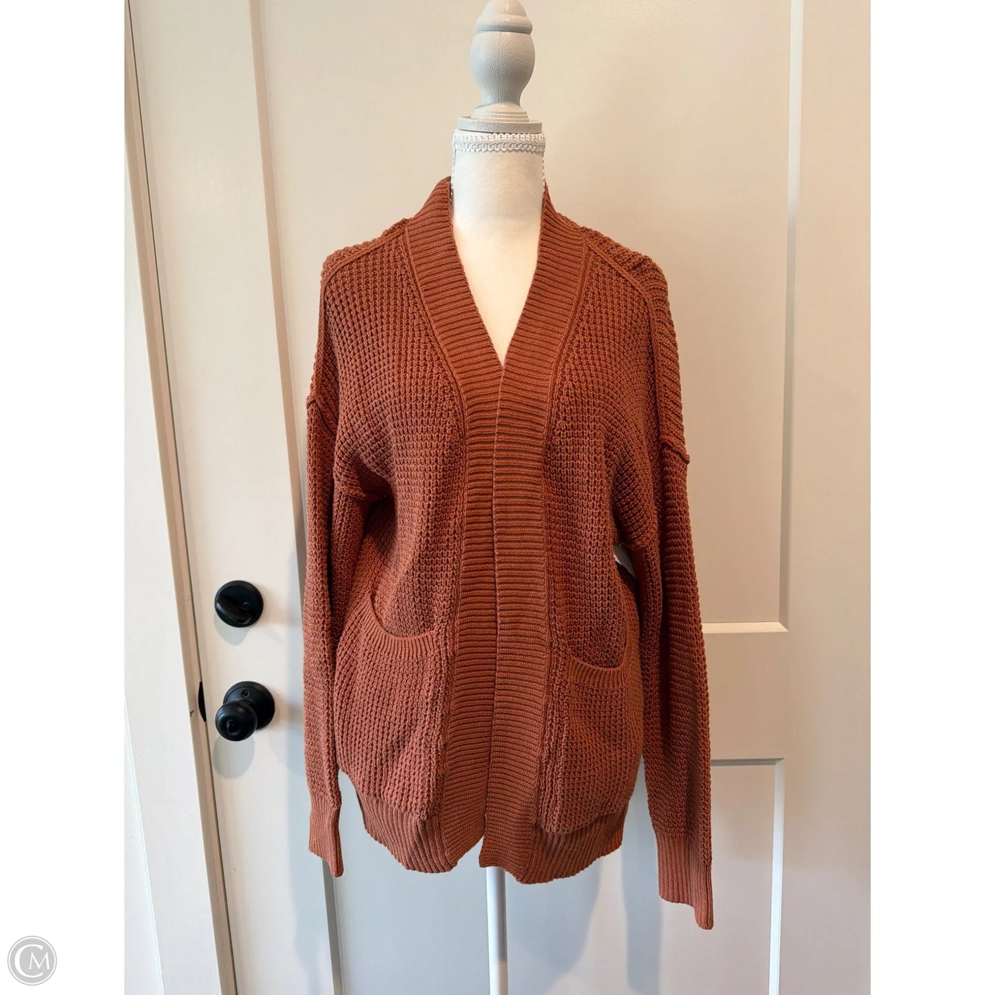 Sweater Cardigan By Universal Thread In Orange, Size: S