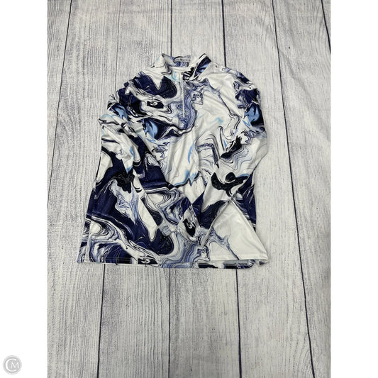 Athletic Top Long Sleeve Collar By Clothes Mentor In Blue, Size: 1x