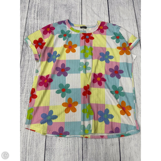 Top Short Sleeve By Heimish Usa In Multi-colored, Size: L