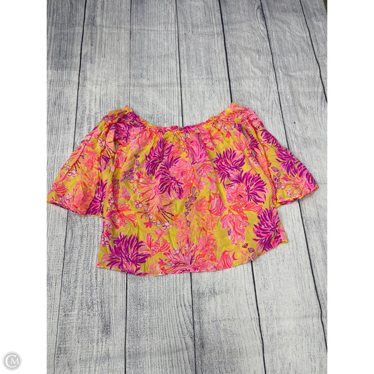 Top Long Sleeve Designer By Lilly Pulitzer In Yellow, Size: L