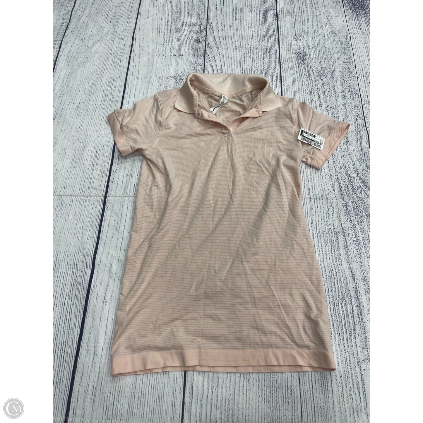 Athletic Top Short Sleeve By Lululemon In Pink, Size: 6