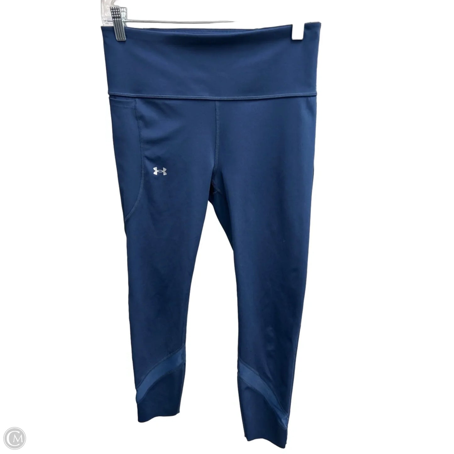 Athletic Leggings By Under Armour In Navy, Size: M