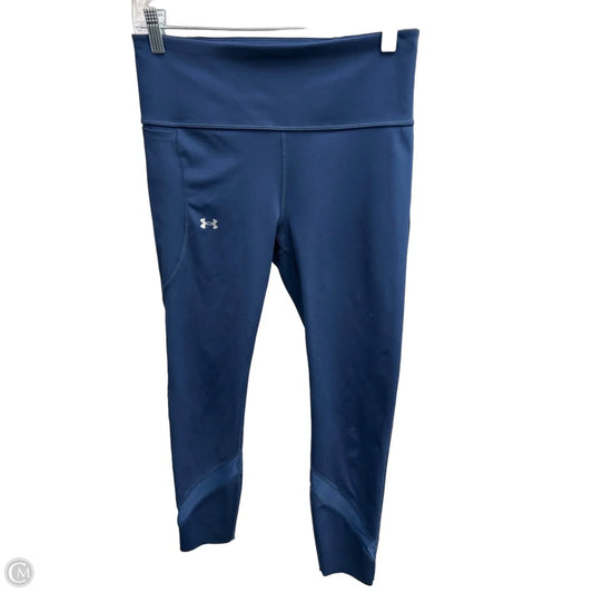 Athletic Leggings By Under Armour In Navy, Size: M