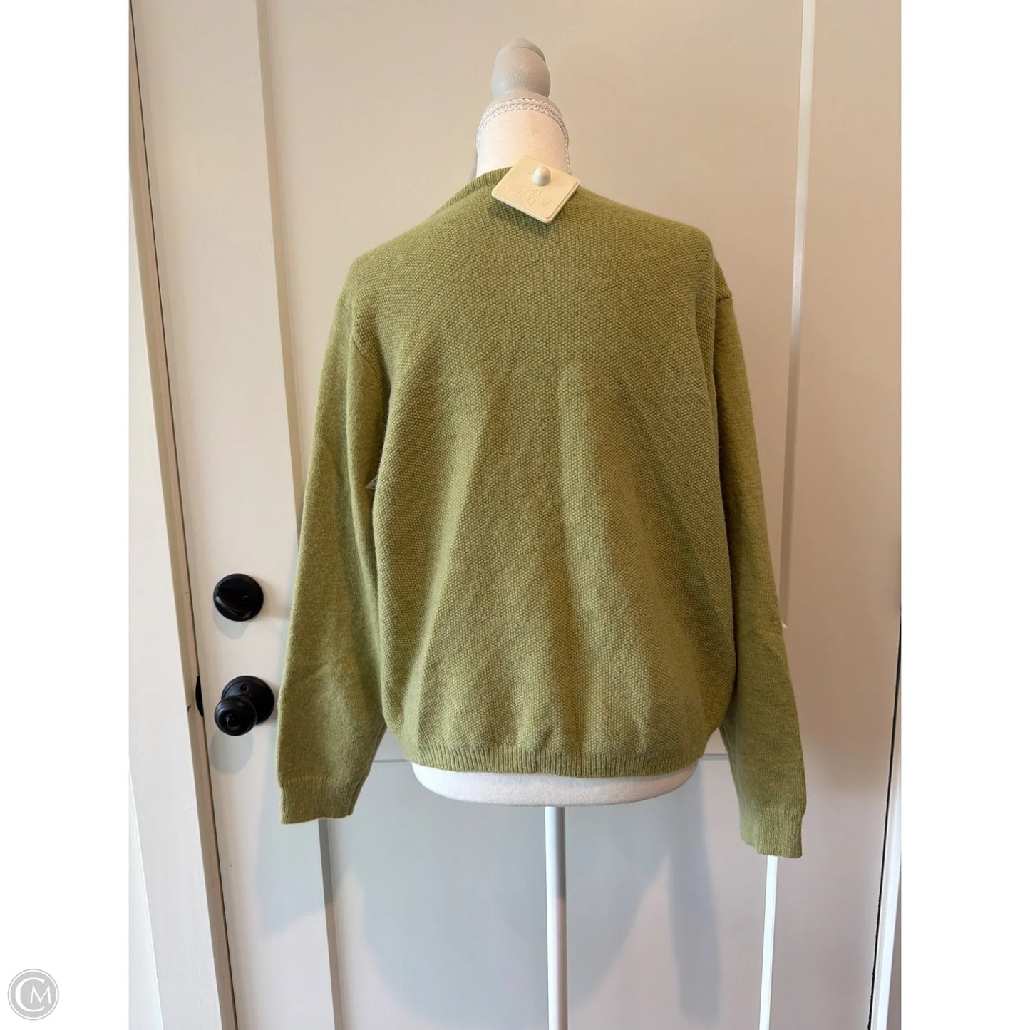 Sweater Cardigan By Clothes Mentor In Green, Size: L
