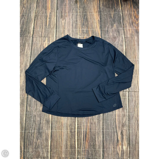 Athletic Top Long Sleeve Crewneck By Spalding In Navy, Size: 2x