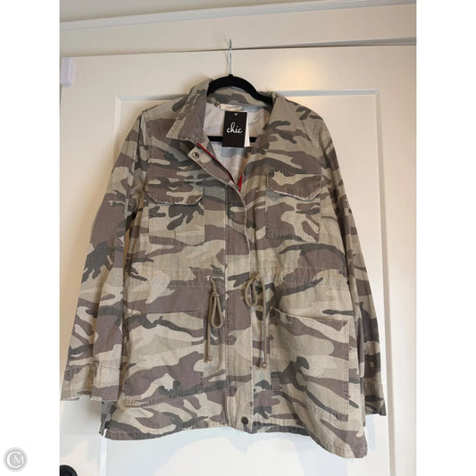 Jacket Utility By Mystree In Camouflage Print, Size: L