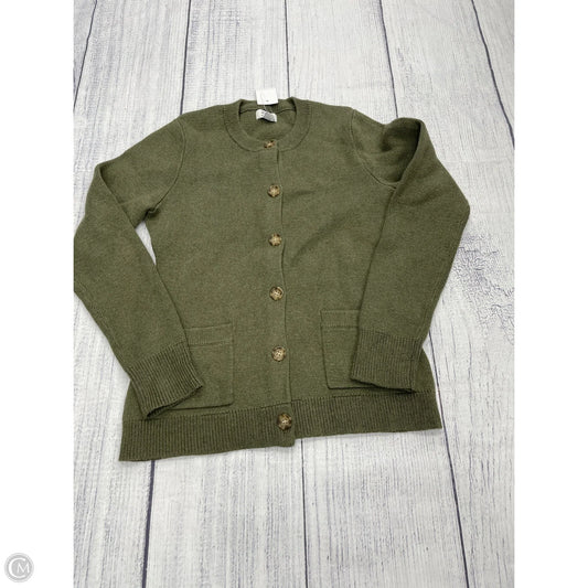 Sweater Cardigan By J. Crew In Green, Size: Xs