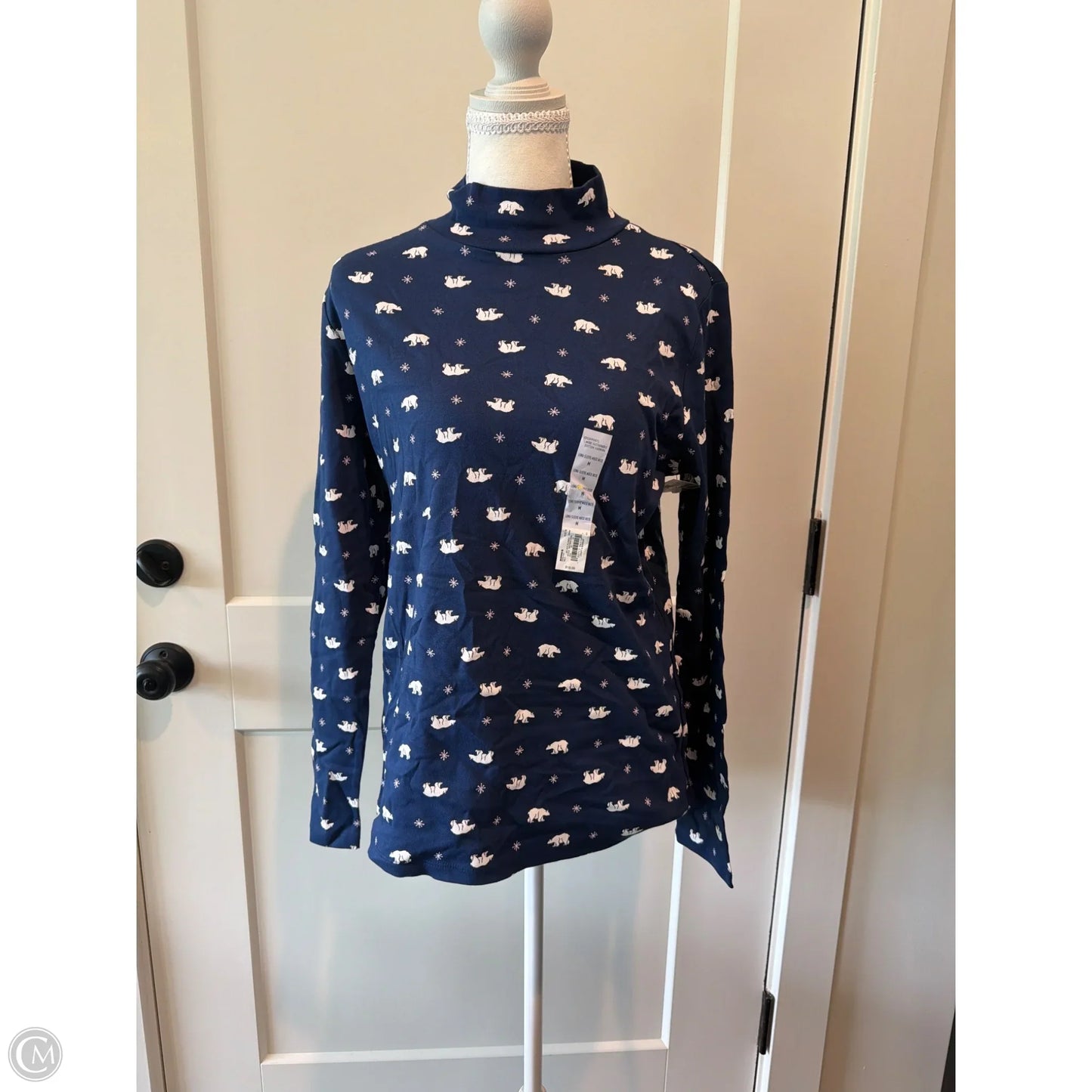 Top Long Sleeve By Croft And Barrow In Blue, Size: M