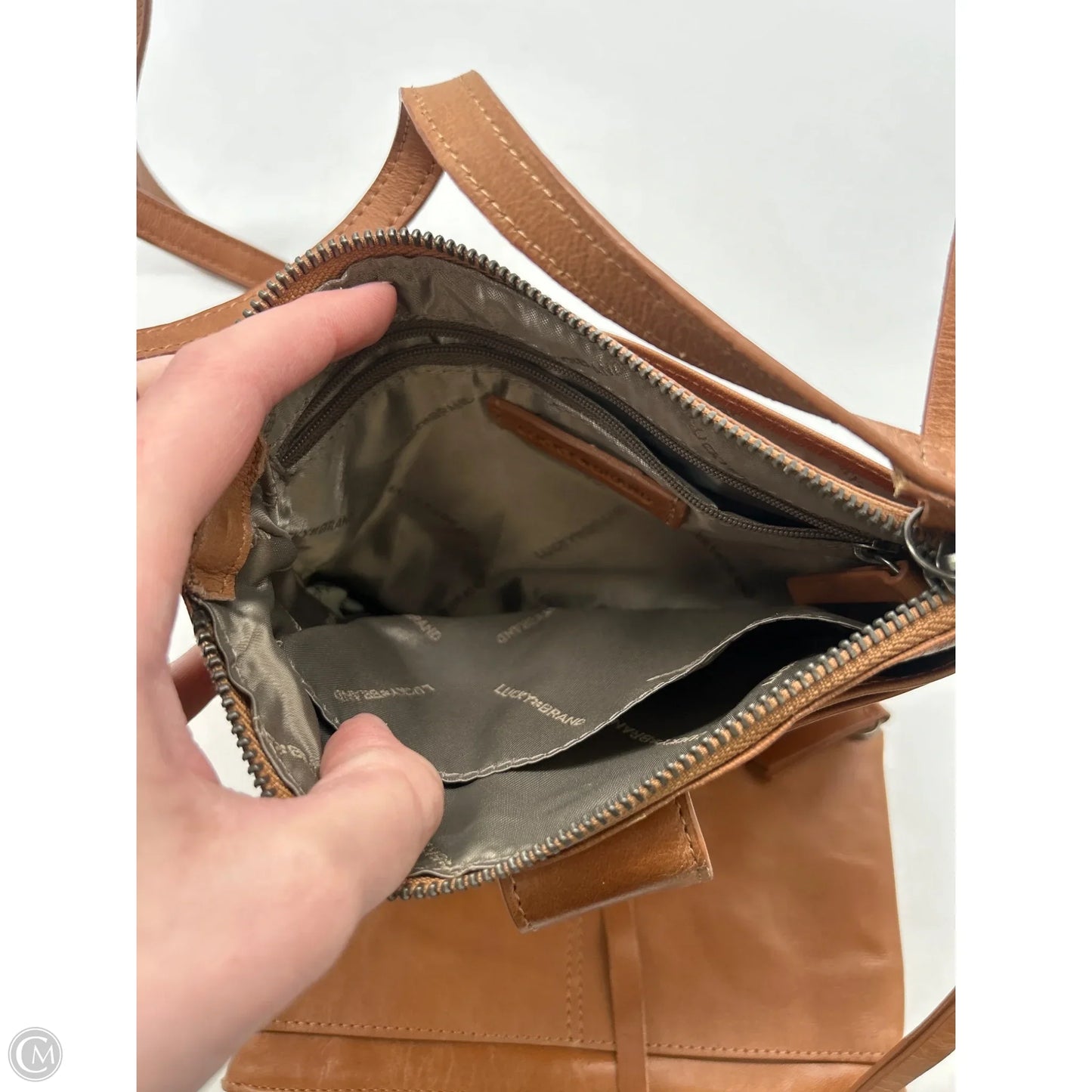 Crossbody Leather By Lucky Brand, Size: Small