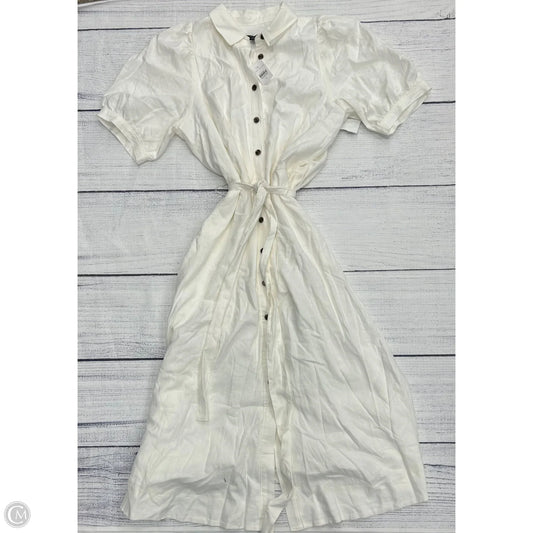 Dress Casual Maxi By Ann Taylor In White, Size: 12