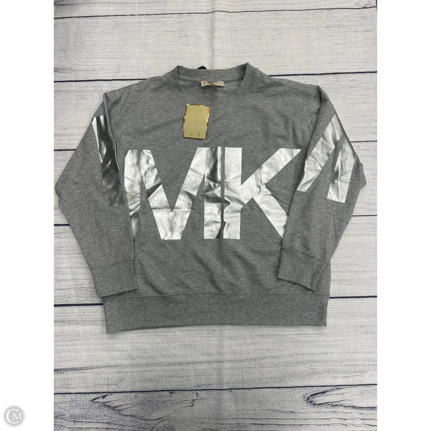 Top Long Sleeve By Michael By Michael Kors In Grey, Size: L