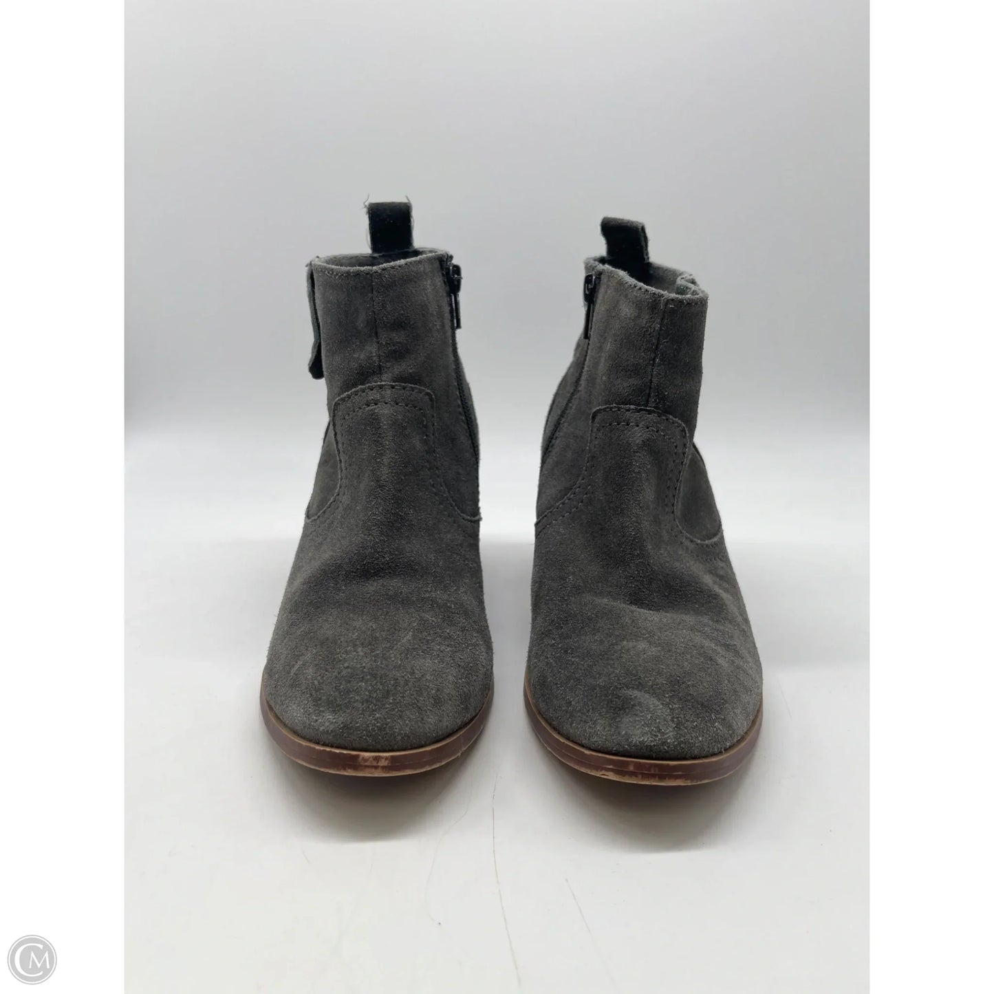 Boots Ankle Heels By Diba In Grey, Size: 7.5