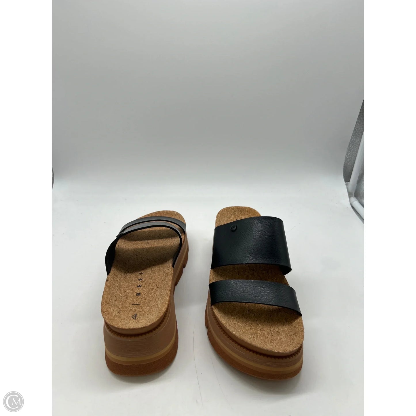 Sandals Heels Platform By Reef In Black, Size: 7
