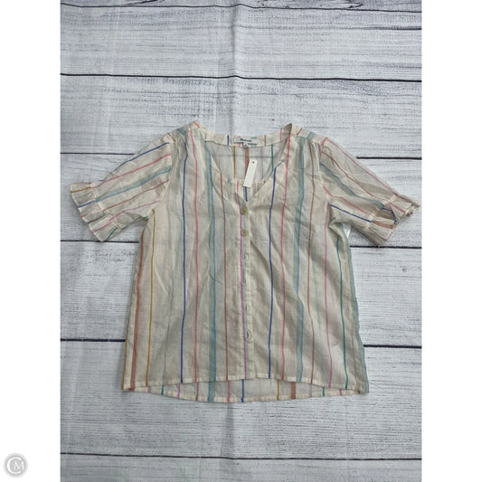 Top Short Sleeve By Madewell In Cream, Size: Xs