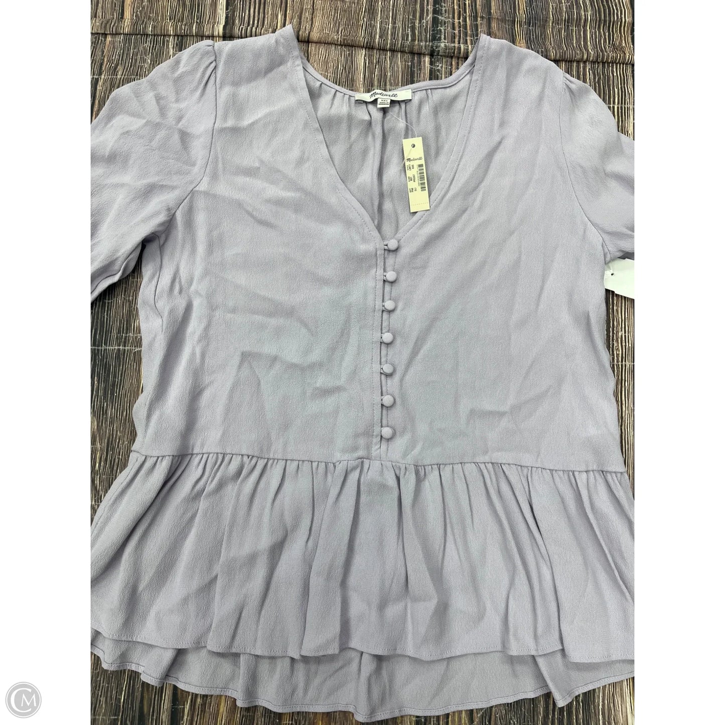 Top Short Sleeve By Madewell In Purple, Size: Xxs