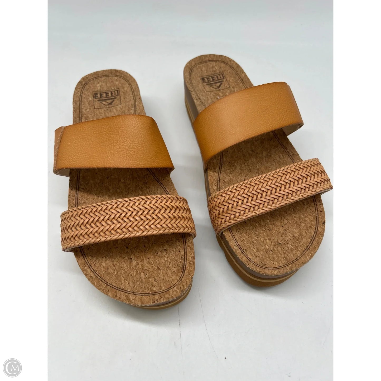 Sandals Heels Platform By Reef In Tan, Size: 9
