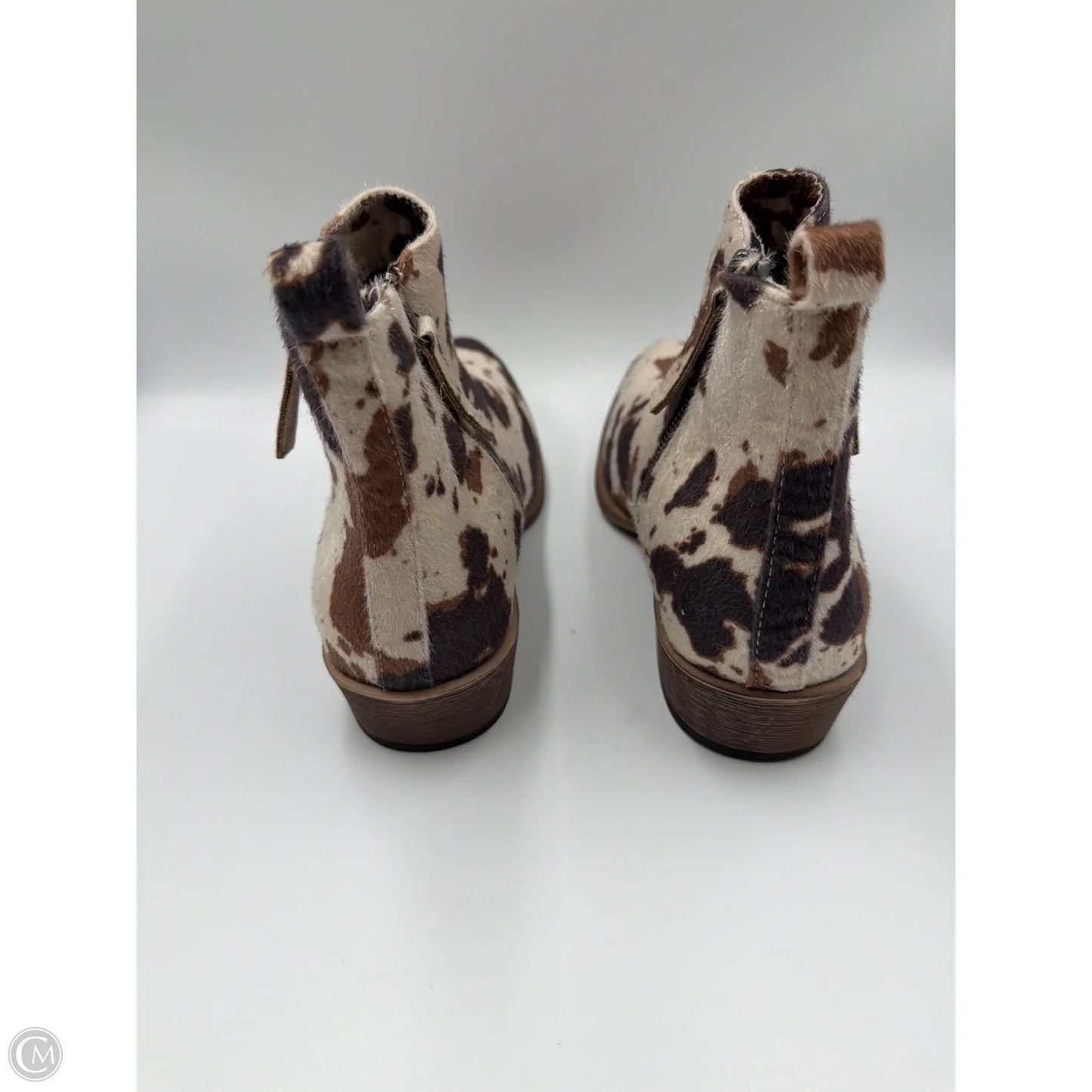 Boots Ankle Heels By Very G In Animal Print, Size: 10