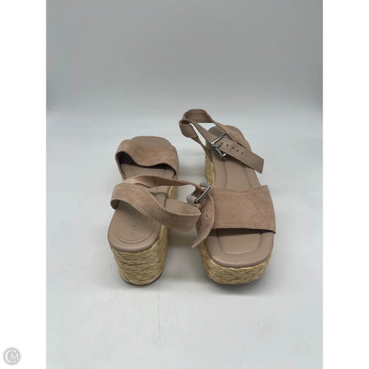 Sandals Heels Platform By Marc Fisher In Tan, Size: 8