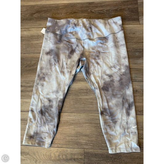Athletic Leggings Capris By Nike In Grey, Size: 2x