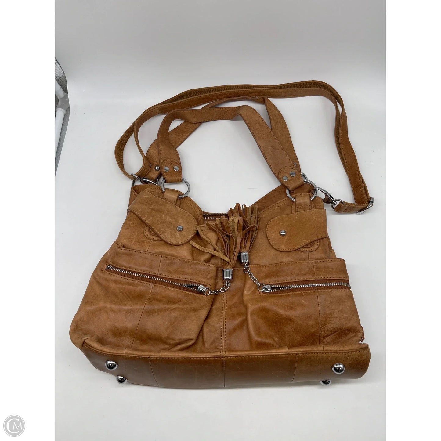Crossbody Leather By Cmc, Size: Medium