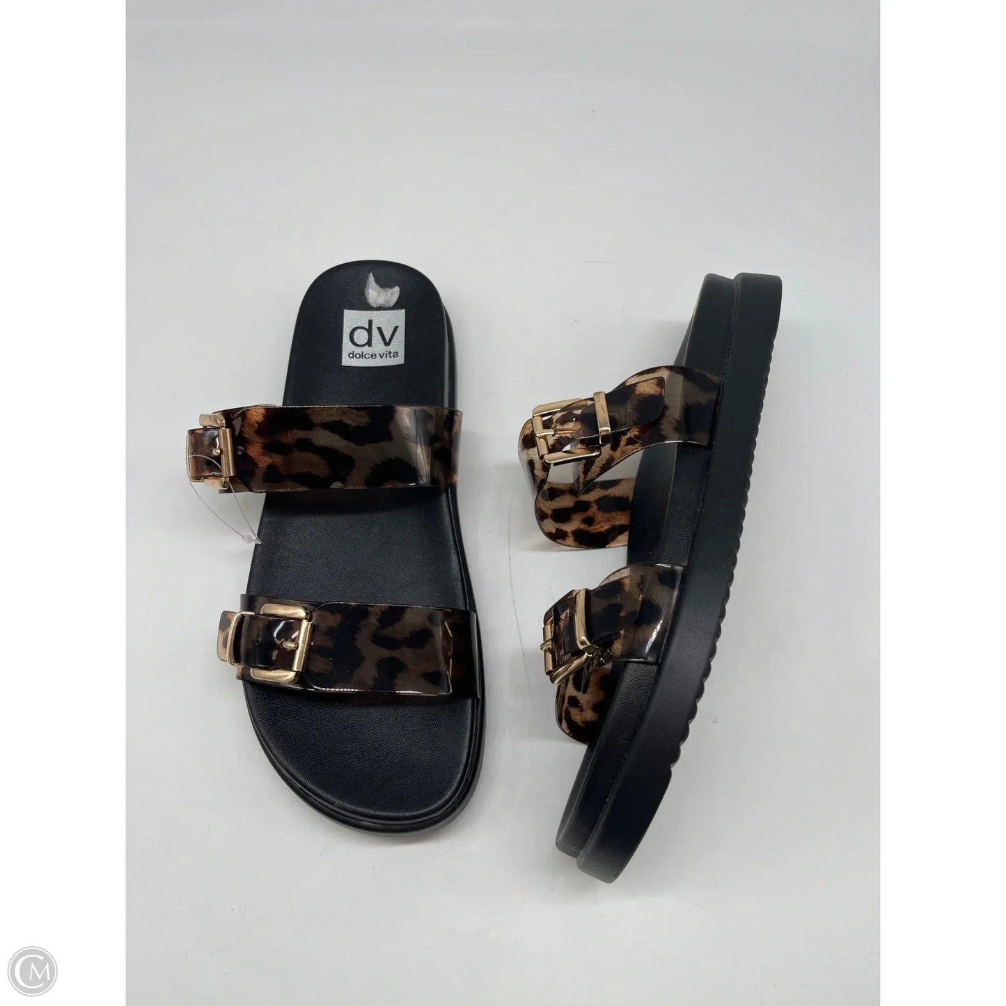 Sandals Flats By Dv In Animal Print, Size: 9