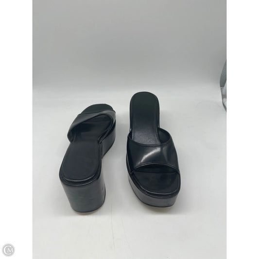 Sandals Heels Wedge By Urban Outfitters In Black, Size: 9