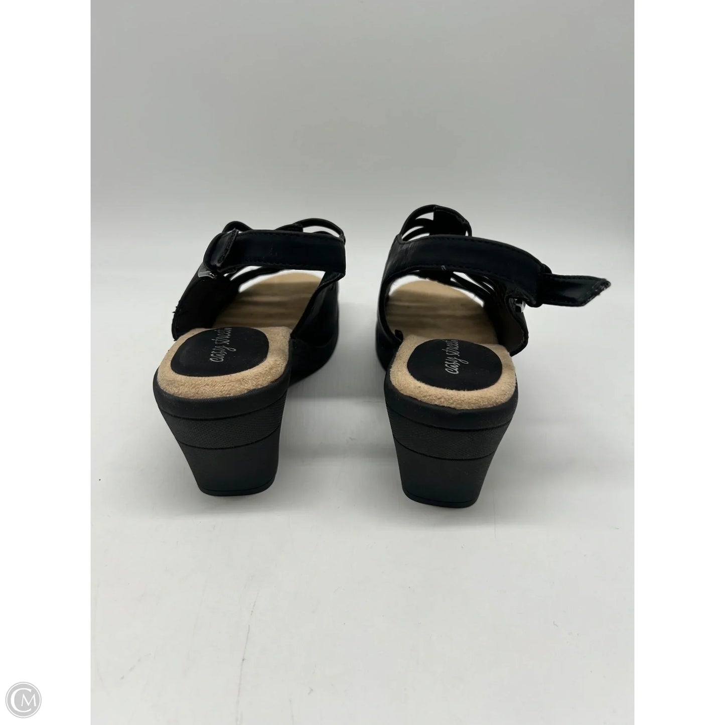 Sandals Heels Block By Easy Street In Black, Size: 9