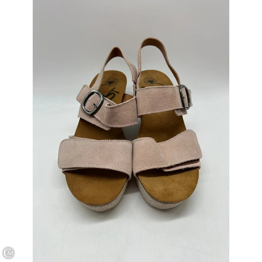 Sandals Heels Wedge By Otbt In Pink, Size: 10