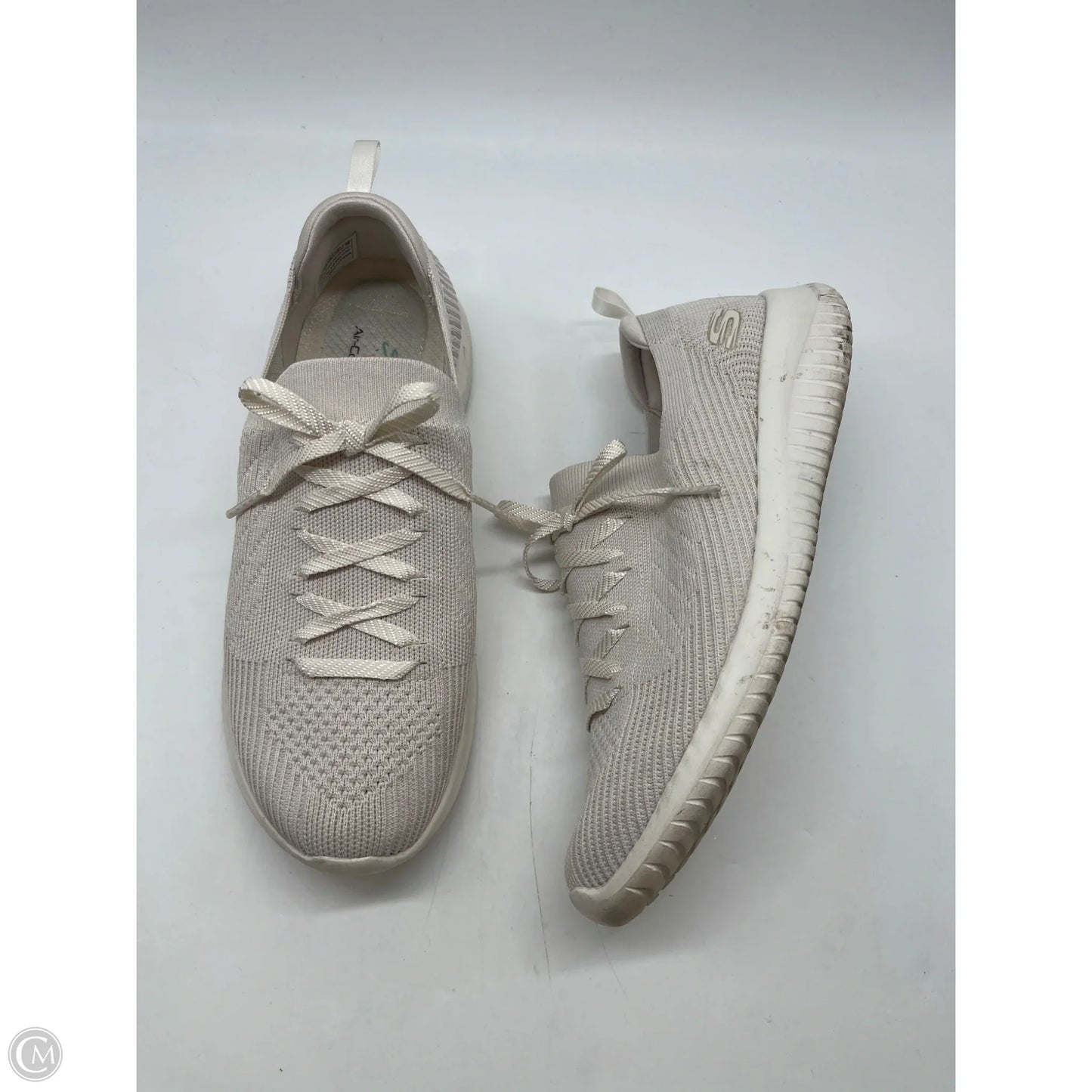 Shoes Athletic By Skechers In Cream, Size: 8.5