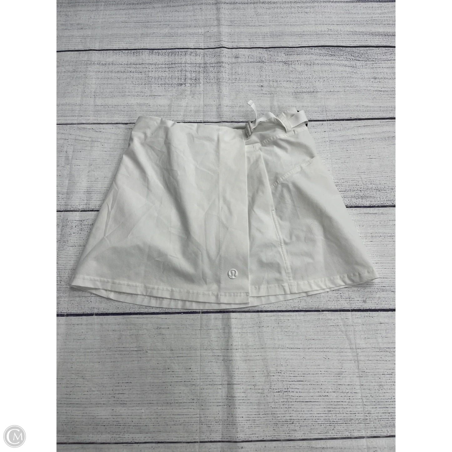 Athletic Skort By Lululemon In White, Size: 6