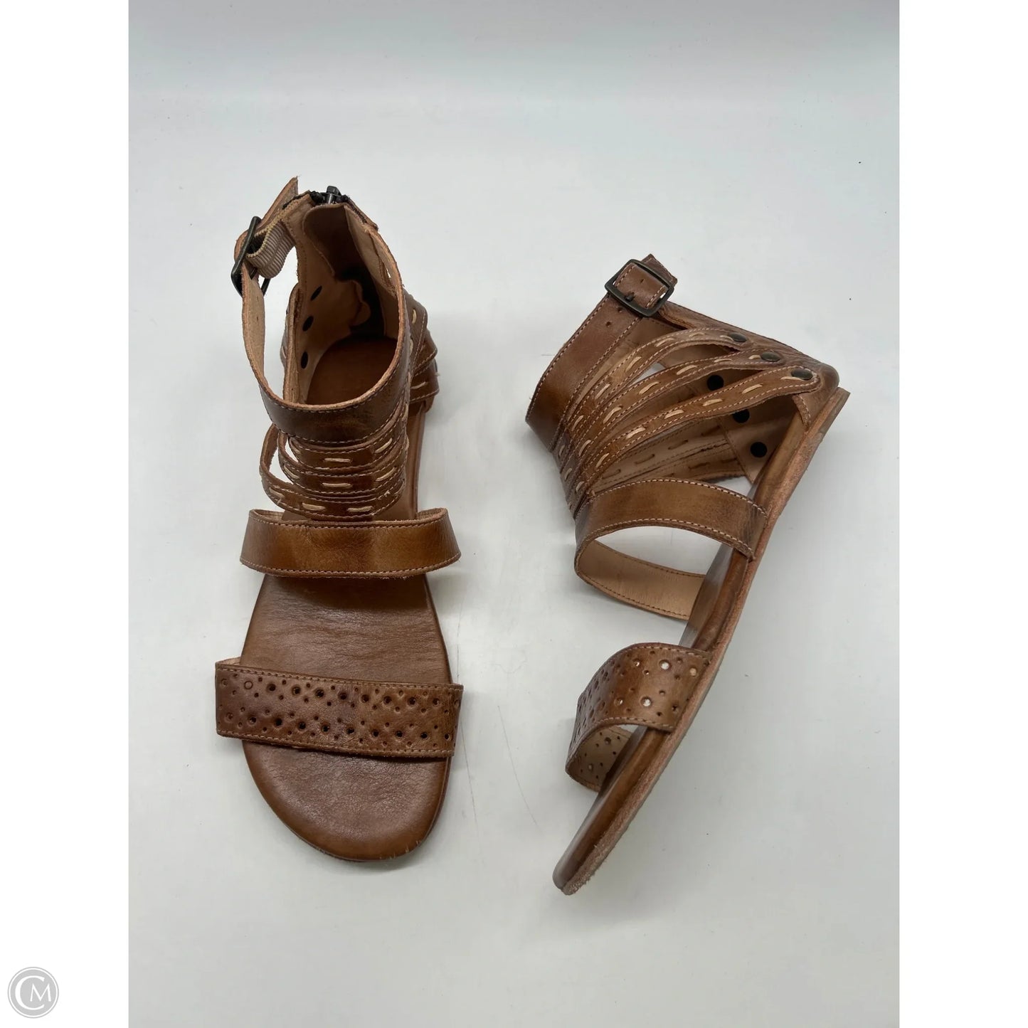 Sandals Flats By Bed Stu In Brown, Size: 9.5