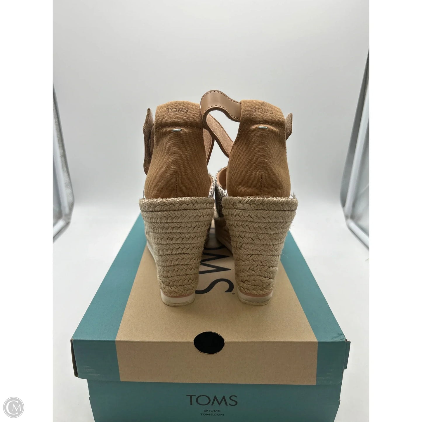 Sandals Heels Wedge By Toms In Animal Print, Size: 6