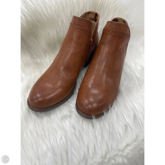 Boots Ankle Heels By Boc In Brown, Size: 8.5